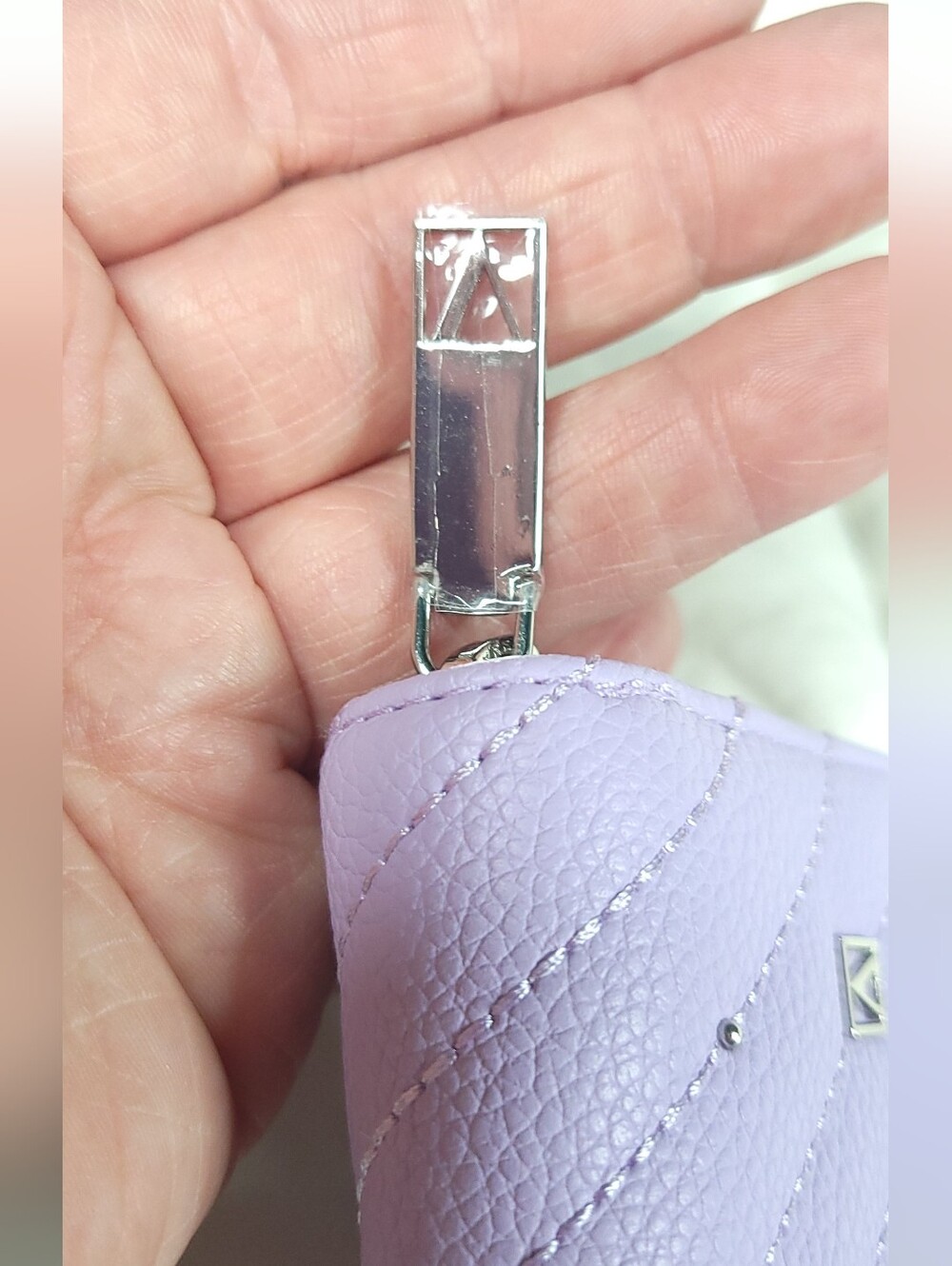 Victoria's Secret Lilac Quilted Mini Backpack with Chain Accent - Picture 8 of 10